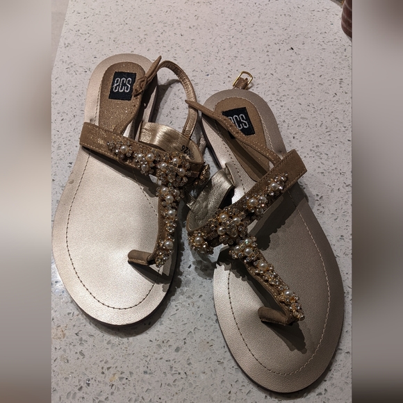 ECS jeweled sandals Size 38 - Picture 2 of 5